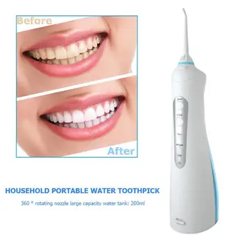 3 Modes Oral Irrigator USB Waterproof Rechargeable Water Flosser Portable Dental Water Jet Teeth Cleaner 200ml 
3 Modes Oral Irrigator USB Waterproof Rechargeable Water Flosser Portable Dental Water Jet Teeth Cleaner 200ml