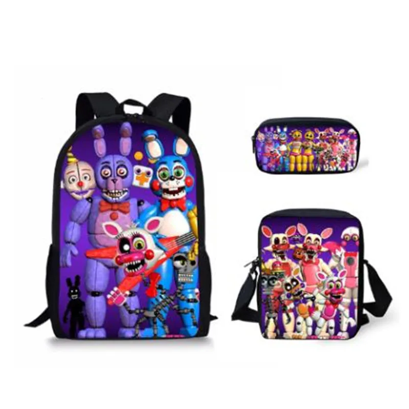 3PCs/set Students School Bag Set Five Nights At Freddys Design Primary Chidren's Book Bags Cartoon Large Shoulder Backpack Set
3PCs/set Students School Bag Set Five Nights At Freddys Design Primary Chidren's Book Bags Cartoon Large Shoulder Backpack Set