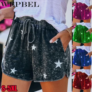 WEPBEL Shorts Summer Stars Printing Elastic Waist Drawstring Shorts Women's Fashion High Waist Loose Wide Leg Shorts
WEPBEL Shorts Summer Stars Printing Elastic Waist Drawstring Shorts Women's Fashion High Waist Loose Wide Leg Shorts