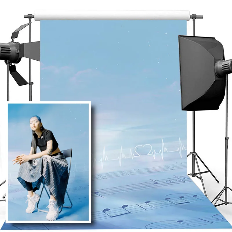 Blue Sky Pink Clouds Photography Backdrops Musical Note Staves Photography Studio Props Vinyl Birthday Photography Background
Blue Sky Pink Clouds Photography Backdrops Musical Note Staves Photography Studio Props Vinyl Birthday Photography Background