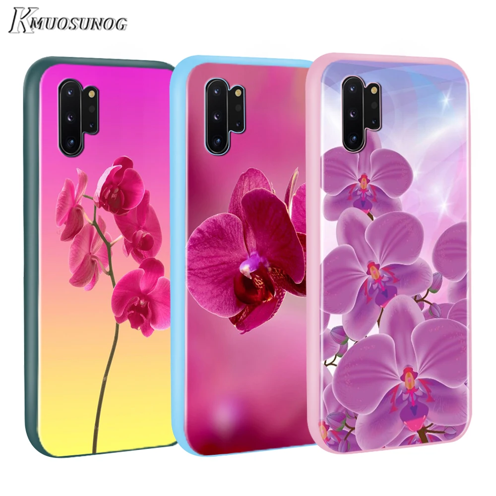

Orchid Flowers Baseus Candy Color Cover for Samsung Galaxy Note 10 9 8 S11 S10 S9 S8 S7 Plus Edge Phone Case