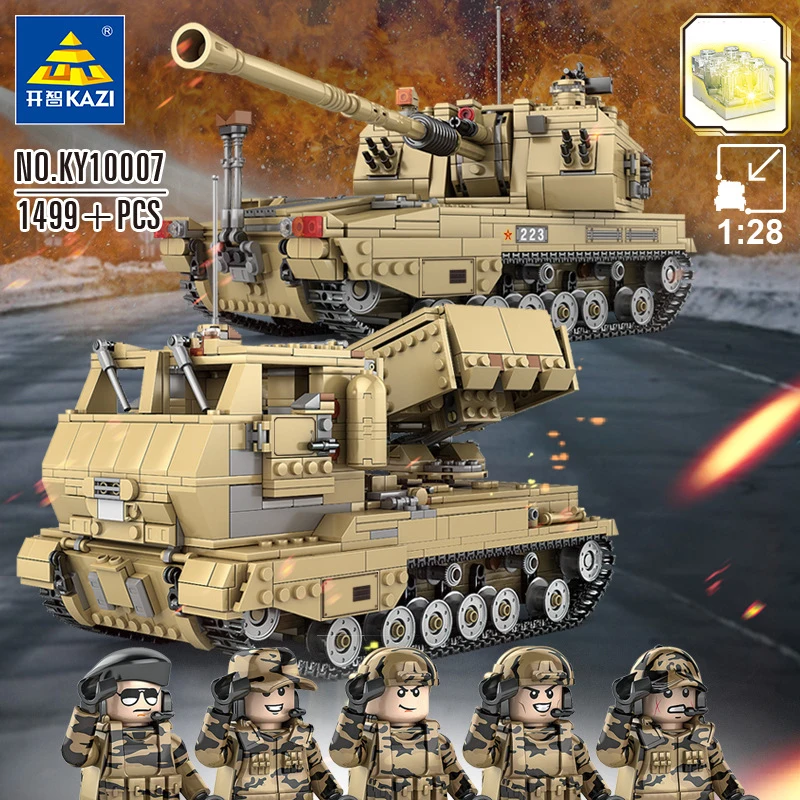 Original Katz small particles with light simulation military tank bridge car model children assembled building blocks toy gift
Original Katz small particles with light simulation military tank bridge car model children assembled building blocks toy gift