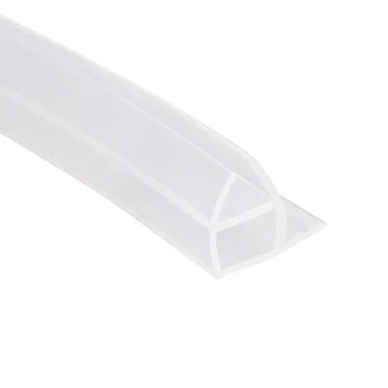 

uxcell 1000mm Frameless Glass Shower Door Sweep Door Corner Side Seal Strip Corner-Type w 10mm Drip Rail Fit for Glass 12mm