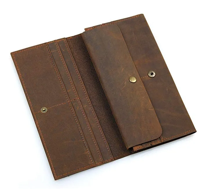 Horse Leather Long Wallet First Layer Cow Leather Wallet Passport Bag Boarding Leather Wallet Passport Holder RFID Anti-Theft Br 
Horse Leather Long Wallet First Layer Cow Leather Wallet Passport Bag Boarding Leather Wallet Passport Holder RFID Anti-Theft Br