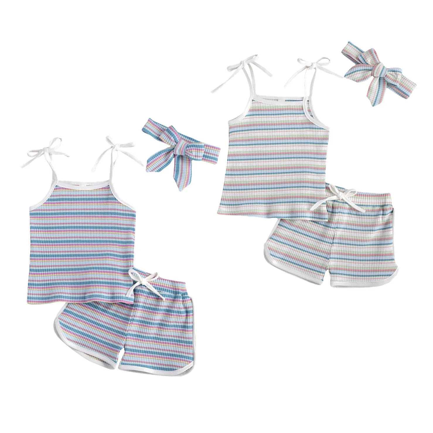 2020 New Summer 0-4Y Toddler Kid Baby Girl 3Pcs Set Colorful Striped Double Bow Sleeveless Camisole+Shorts+Headband Outfit
2020 New Summer 0-4Y Toddler Kid Baby Girl 3Pcs Set Colorful Striped Double Bow Sleeveless Camisole+Shorts+Headband Outfit