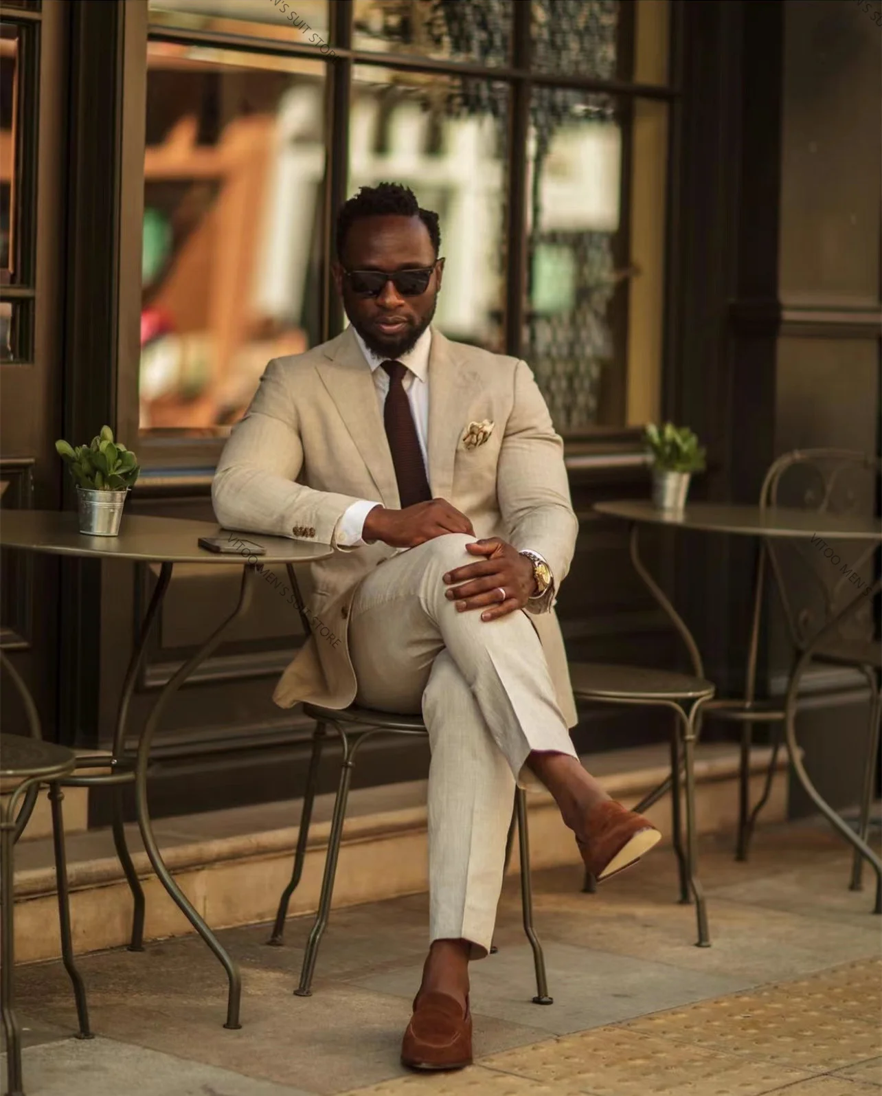 Summer Linen High Quality Mens Suits Groom Tuxedos Groomsmen Wedding Party Dinner Best Man Suits (Jacket+Pants+Free Tie)
Summer Linen High Quality Mens Suits Groom Tuxedos Groomsmen Wedding Party Dinner Best Man Suits (Jacket+Pants+Free Tie)