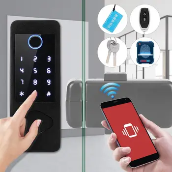 Fingerprint Lock Intelligent Door Lock Bluetooth NFC Remote Voice Control Fingerprint Password Key Card Unlock Waterproof new 
Fingerprint Lock Intelligent Door Lock Bluetooth NFC Remote Voice Control Fingerprint Password Key Card Unlock Waterproof new
