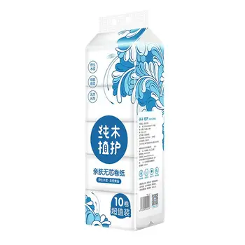 10 rolls/bag Roll Paper Coreless 4 Layer Skin Friendly Thickened Toilet Paper Tissue
10 rolls/bag Roll Paper Coreless 4 Layer Skin Friendly Thickened Toilet Paper Tissue
