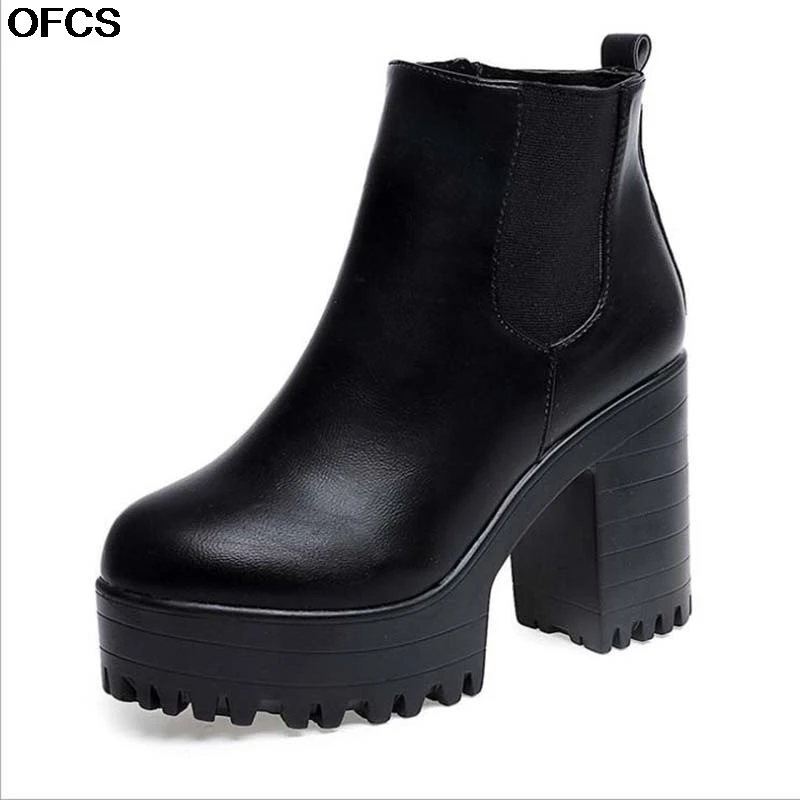 2019 Autumn New Fashion Women Short Boots Thick Heel PU Leather Platform Boots Round Toe Martin Boots High Heel Shoes Women
2019 Autumn New Fashion Women Short Boots Thick Heel PU Leather Platform Boots Round Toe Martin Boots High Heel Shoes Women