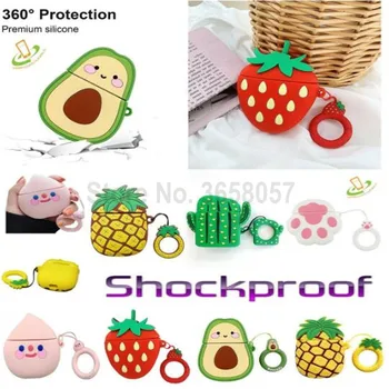 200pcs 3D Cute Avocado Fruit Cartoon Soft Silicone Doll Headphone Cases For Airpods Case Wireless Bluetooth Earphone Cover
200pcs 3D Cute Avocado Fruit Cartoon Soft Silicone Doll Headphone Cases For Airpods Case Wireless Bluetooth Earphone Cover