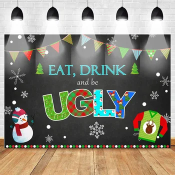 Christmas Ugly Sweater Party Backdrop Christmas Holiday Photo Background Tacky Ugly Sweater Backdrops for New Year Decorations
Christmas Ugly Sweater Party Backdrop Christmas Holiday Photo Background Tacky Ugly Sweater Backdrops for New Year Decorations