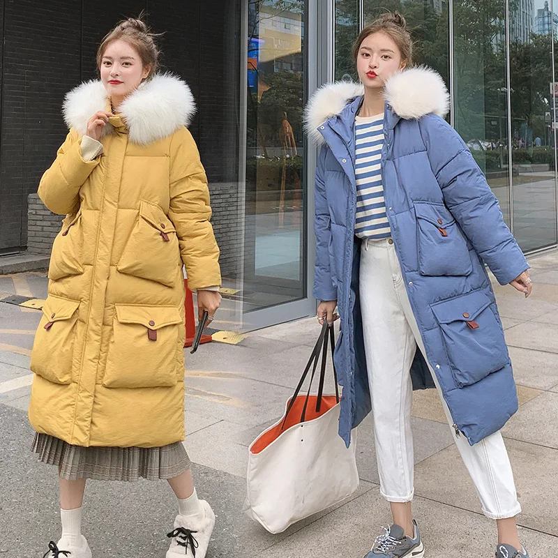 2019 New Women's down jacket Winter Down Coat Big pocket Long style thicker than knee and loose Casual Warm Parka Snow Outwear
2019 New Women's down jacket Winter Down Coat Big pocket Long style thicker than knee and loose Casual Warm Parka Snow Outwear