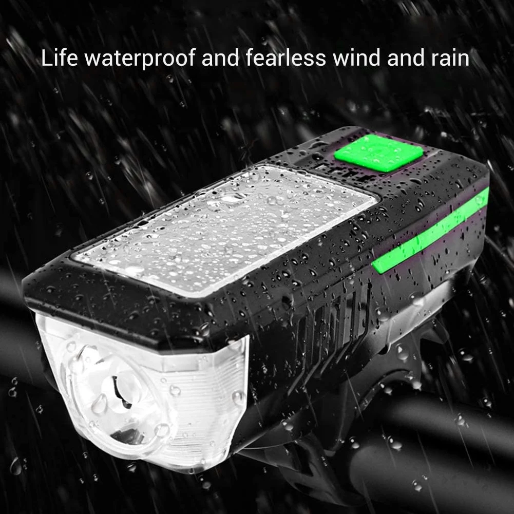 Bicycle Bell With Light 2000mAh USB Rechargeable Solar Power 3 Modes LED Front Light Solar Energy LED Bike Lamp Cycle FlashLight
Bicycle Bell With Light 2000mAh USB Rechargeable Solar Power 3 Modes LED Front Light Solar Energy LED Bike Lamp Cycle FlashLight