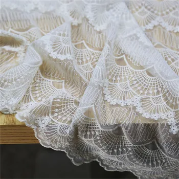 1Yard Exquisite Net Yarn Beige Cotton Embroidery Scalloped Lace Fabric 125CM Wide Dress Wedding Dress Curtain Gauze Shade Fabric
1Yard Exquisite Net Yarn Beige Cotton Embroidery Scalloped Lace Fabric 125CM Wide Dress Wedding Dress Curtain Gauze Shade Fabric