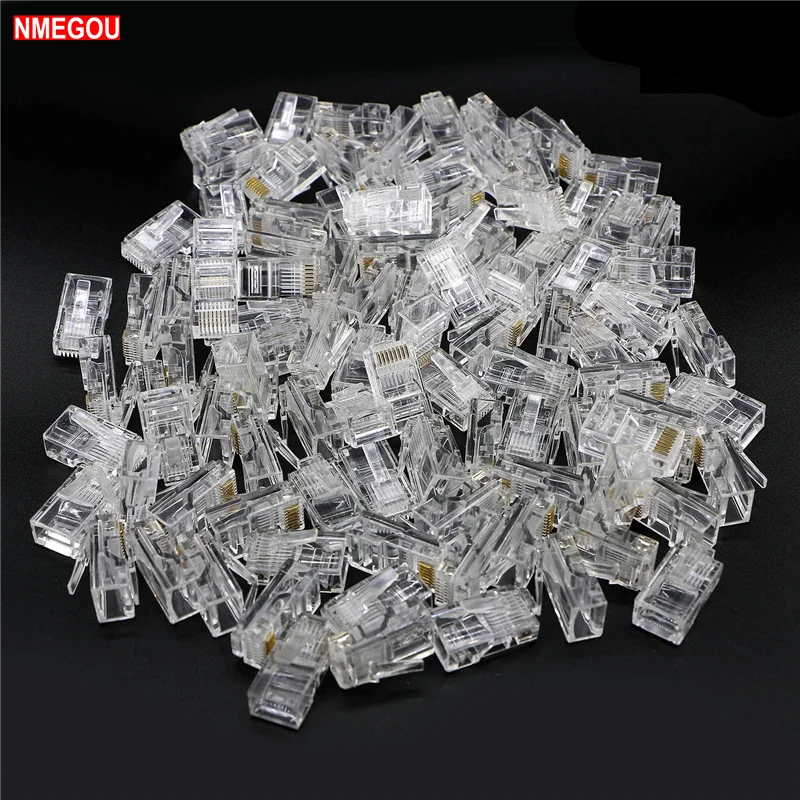 1000pcs Crystal 8Pin RJ45 Modular Plug Rj-45 Network Cable Connector Adapter for Cat5 Cat5e Cat6 Rj 45 Ethernet Cable Plugs Head
1000pcs Crystal 8Pin RJ45 Modular Plug Rj-45 Network Cable Connector Adapter for Cat5 Cat5e Cat6 Rj 45 Ethernet Cable Plugs Head
