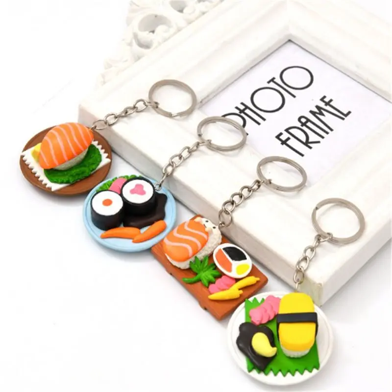 Creative Salmon Slices Sushi Shaped Keychain Key Ring Food Simulation Pendant key Ring Car Bag Accessories
Creative Salmon Slices Sushi Shaped Keychain Key Ring Food Simulation Pendant key Ring Car Bag Accessories