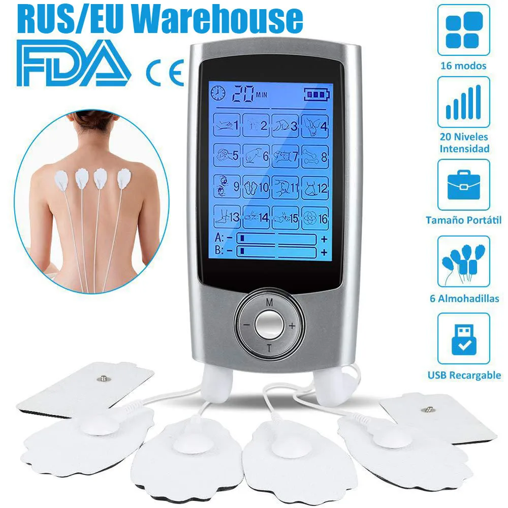 

TENS Body Massager Digital Acupuncture EMS Therapy Device Electric Pulse Machine Muscle Stimulator Pain Relief Physiotherapy