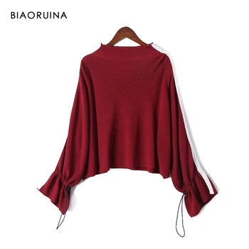 BIAORUINA Women's Korean Style Loose Short Knit Turtleneck Sweater Batwing Sleeve Pleated Drawstring Office Lady Casual Pullover
BIAORUINA Women's Korean Style Loose Short Knit Turtleneck Sweater Batwing Sleeve Pleated Drawstring Office Lady Casual Pullover