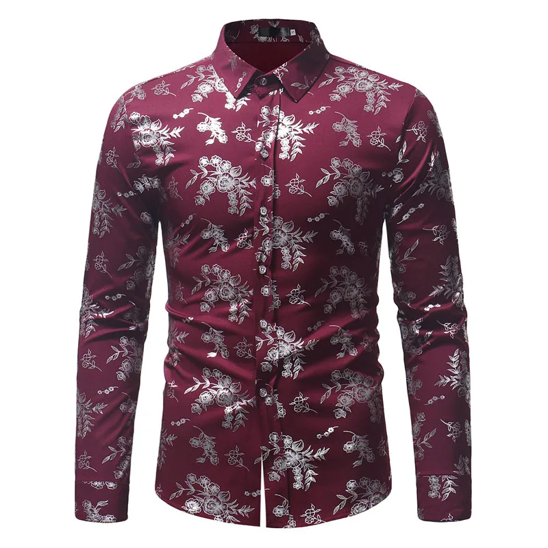 Floral Print Long Sleeve Shirt Men 2022 Brand New Mens Casual Button Down Dress Shirts Party Nightclub Prom Shirt Camisa Hombre
Floral Print Long Sleeve Shirt Men 2022 Brand New Mens Casual Button Down Dress Shirts Party Nightclub Prom Shirt Camisa Hombre
