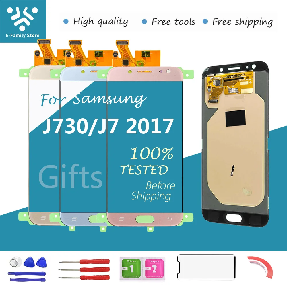 E-family AMOLED LCD for SAMSUNG Galaxy J7 Pro Display Touch Screen J730 J730F For SAMSUNG J7 2017 Display LCD Screen Replacement
E-family AMOLED LCD for SAMSUNG Galaxy J7 Pro Display Touch Screen J730 J730F For SAMSUNG J7 2017 Display LCD Screen Replacement