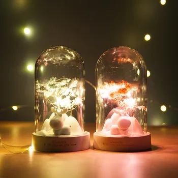 Deer Glass Cover Lamp Home Bedroom Decoration Cartoon Resin Desk Lamp Blue Pink Color Kids Gift Lovely Led String Lamp
Deer Glass Cover Lamp Home Bedroom Decoration Cartoon Resin Desk Lamp Blue Pink Color Kids Gift Lovely Led String Lamp
