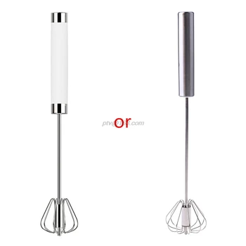 Semi-automatic Mixer Eggs Whisk Manual Self Rotating Stainless Steel Blender Cream Stirring Kitchen Tool
Semi-automatic Mixer Eggs Whisk Manual Self Rotating Stainless Steel Blender Cream Stirring Kitchen Tool