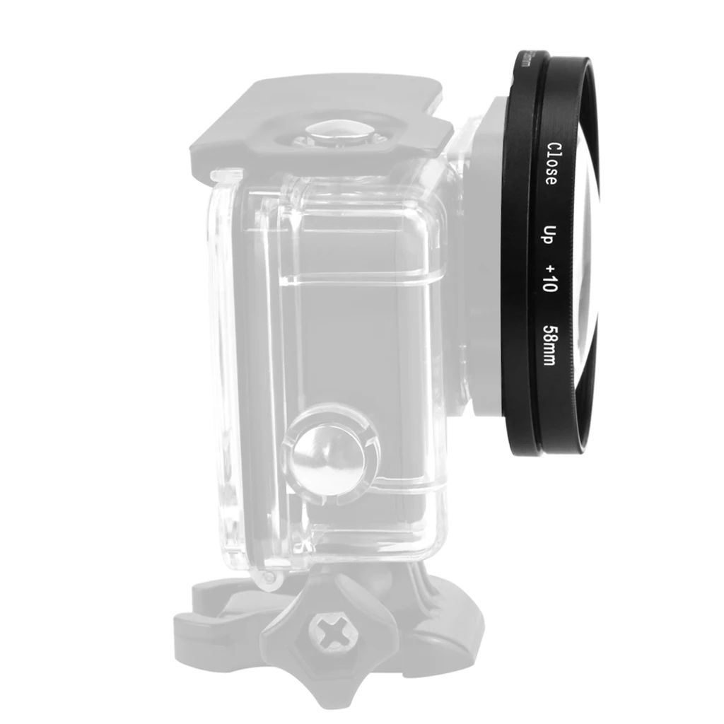58mm Close up Lens 10X Macro+Lens Adapter Ring for GoPro Hero 5 Housing Case 58mm Close up Lens 10X Macro+Lens Adapter Ring for GoPro Hero 5 Housing Case