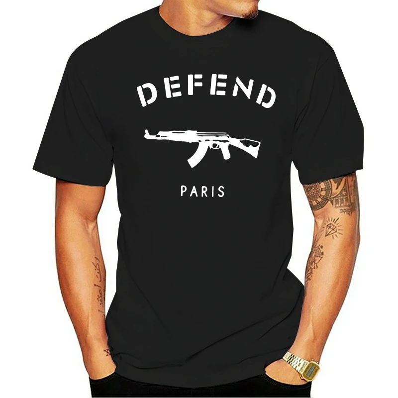 

Unisex Defend Paris 3D Print AK47 T-shirt Short Sleeves Casual Sweatshirt Shirt