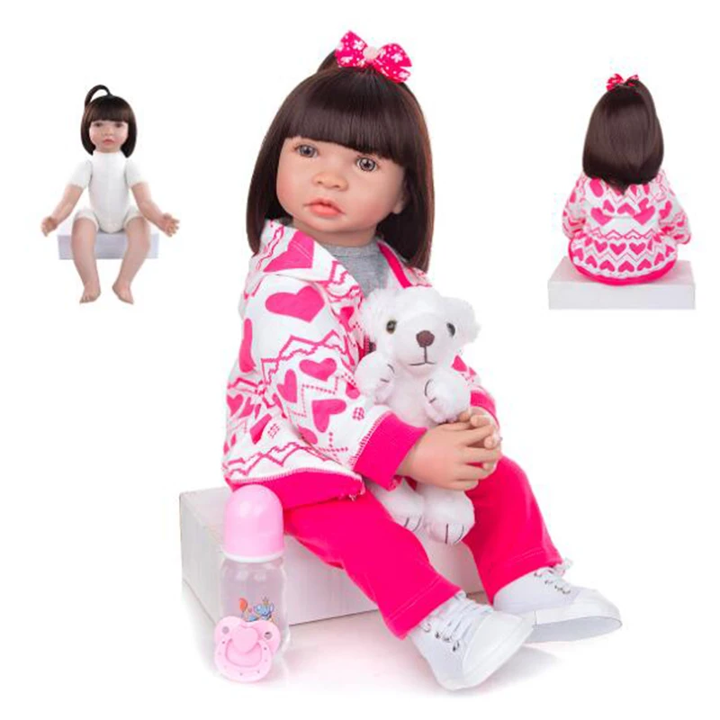 Beautiful 24 Inch Doll Reborn Todderl Girl Soft Cloth Body Reborn Baby Dolls Princess Toys Curly Hair For Birthday Gift
Beautiful 24 Inch Doll Reborn Todderl Girl Soft Cloth Body Reborn Baby Dolls Princess Toys Curly Hair For Birthday Gift