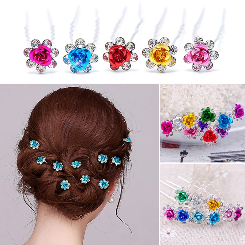 1 pc Bridal Wedding Crystal Flower Rose Hairpin Chic Metal Flower Clip Barrettes Sticks Hair Braider Styling Tools Accessories
1 pc Bridal Wedding Crystal Flower Rose Hairpin Chic Metal Flower Clip Barrettes Sticks Hair Braider Styling Tools Accessories