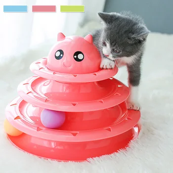 Cat Pet Toy 3 Levels Funny Tower Tracks Disc Cat Tracks Toys Training Intelligence Amusement Plate Cat Ball Toys For Cats Kitten
Cat Pet Toy 3 Levels Funny Tower Tracks Disc Cat Tracks Toys Training Intelligence Amusement Plate Cat Ball Toys For Cats Kitten