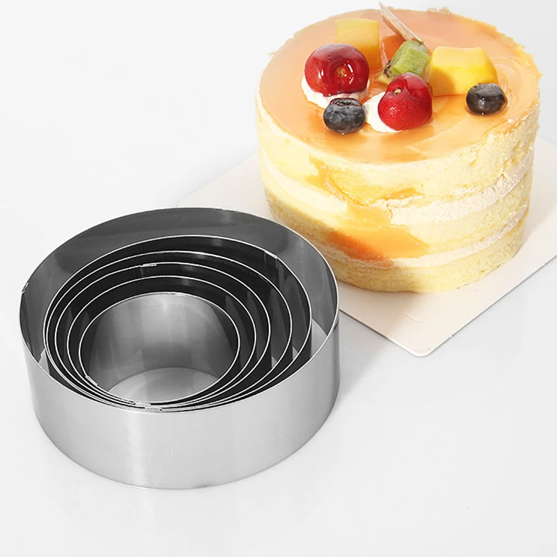 6Pcs Adjustable Cake Ring Mold Stainless Steel Round Circle DIY Cookie Mousse Cakes Cutter Mould Baking Home Baking Tools
6Pcs Adjustable Cake Ring Mold Stainless Steel Round Circle DIY Cookie Mousse Cakes Cutter Mould Baking Home Baking Tools