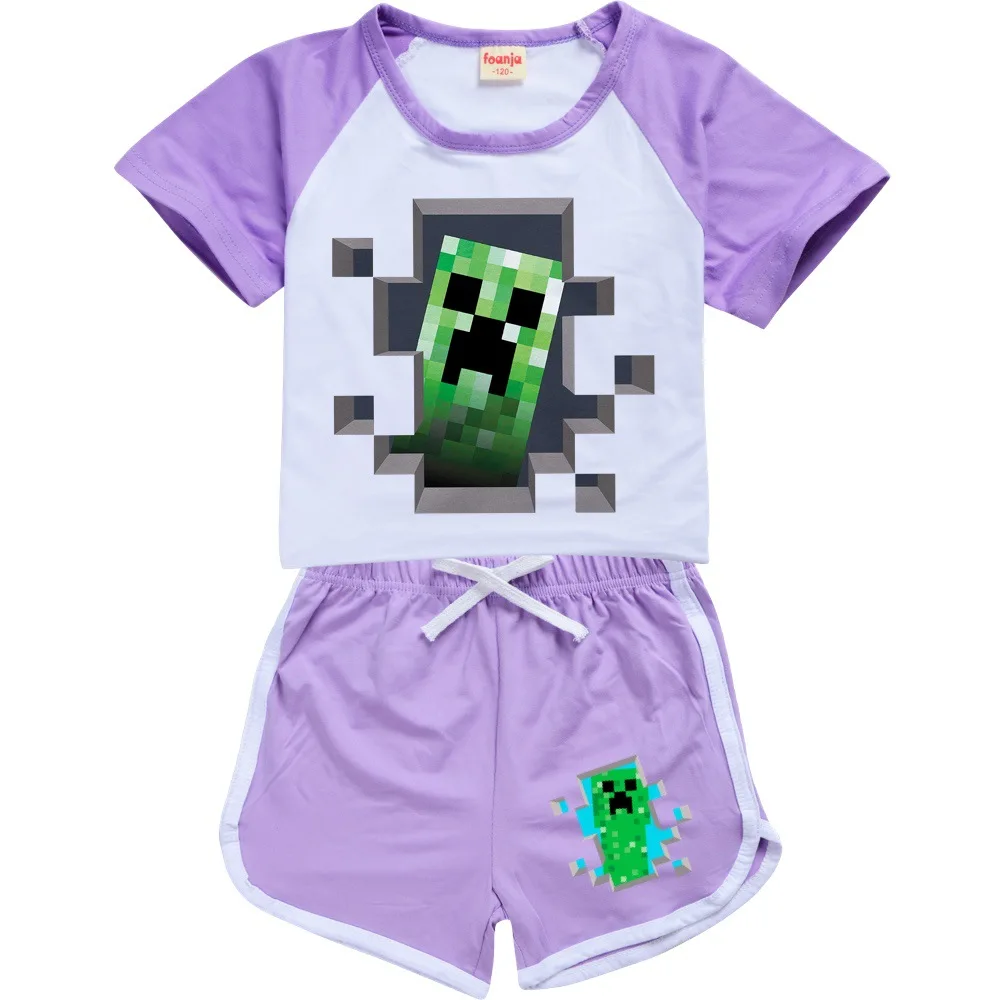 Minecraft Children's Short Sleeve Summer T-shirt Set Cotton T-shirts Boy Kid Boys Girls Top Shirts Streetwear Kids Tshirt O-Neck
Minecraft Children's Short Sleeve Summer T-shirt Set Cotton T-shirts Boy Kid Boys Girls Top Shirts Streetwear Kids Tshirt O-Neck