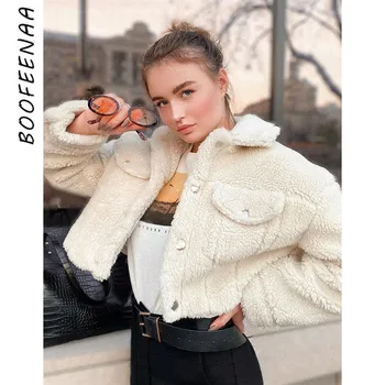 BOOFEENAA Winter Teddy Bear Coat Women Wool Jacket Cute Casual Coats and Jackets Fashion Fleece Lamb Outerwear 2019 C67AG17
BOOFEENAA Winter Teddy Bear Coat Women Wool Jacket Cute Casual Coats and Jackets Fashion Fleece Lamb Outerwear 2019 C67AG17