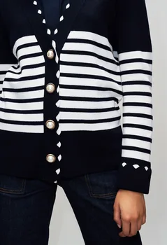 Women Sweater 2019 Autumn and Winter New Women Contrast Color Striped Knitted Cardigan Women
Women Sweater 2019 Autumn and Winter New Women Contrast Color Striped Knitted Cardigan Women