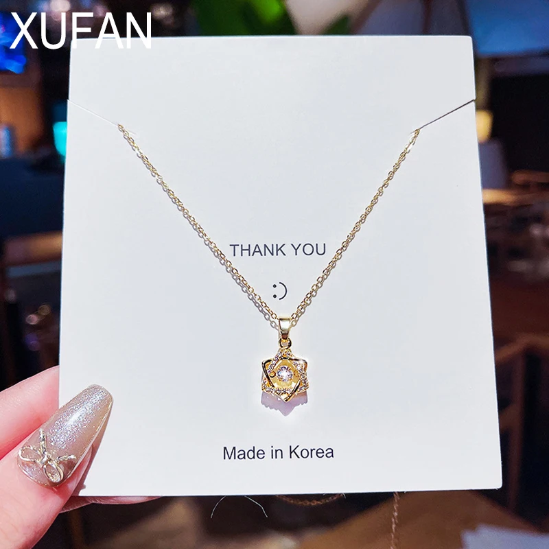 Gold Color Six-pointed Star Pendant Cubic Zirconia Necklace for Women Fashion Jewelry Party Accessories Copper Alloy Necklace
Gold Color Six-pointed Star Pendant Cubic Zirconia Necklace for Women Fashion Jewelry Party Accessories Copper Alloy Necklace