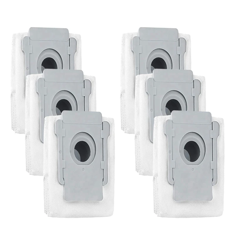 6 Pack Vacuum Bags For Irobot Roomba I7 I7+/I7 Plus E5 E6 Clean Base Dirt Disposal Replacement Parts