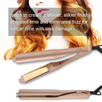 Ceramic Flat Iron Hair Straightener Hair Iron 2 in 1 Gold Twist Hair Curling & Straightening Styler Hair Curler Curling Iron 
Ceramic Flat Iron Hair Straightener Hair Iron 2 in 1 Gold Twist Hair Curling & Straightening Styler Hair Curler Curling Iron