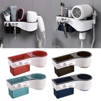 Wall-mounted hair dryer rack comb razor holder toothbrush curler storage box L29K 
Wall-mounted hair dryer rack comb razor holder toothbrush curler storage box L29K