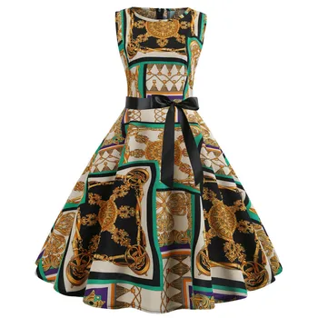 Floral Print High Waist Vintage Dress Women 2020 Summer Vestidos Female Robe Female 50S 60S Retro Vintage Dresses Vestidos
Floral Print High Waist Vintage Dress Women 2020 Summer Vestidos Female Robe Female 50S 60S Retro Vintage Dresses Vestidos