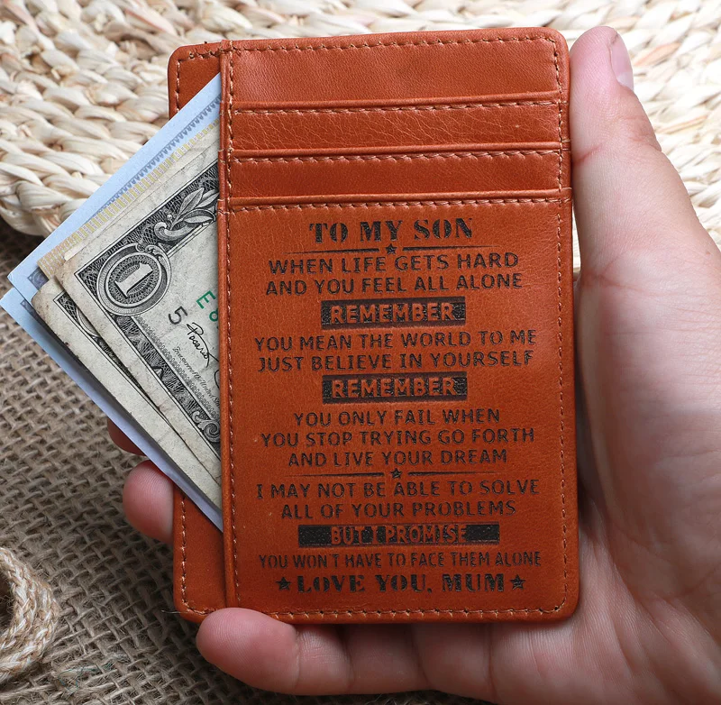 Leather RFID Front Pocket Wallet 