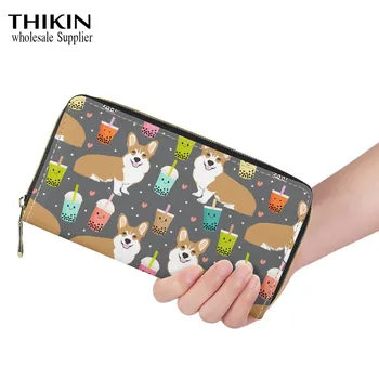 THIKIN Funny Corgi Print Women Long Leather Wallets Cartoon Pupy Brand Design Ladies PU Travel Card Holder Cases Money Bags
THIKIN Funny Corgi Print Women Long Leather Wallets Cartoon Pupy Brand Design Ladies PU Travel Card Holder Cases Money Bags