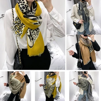 Spring and autumn Korean cotton and linen scarf women leopard pattern color matching wild scarf dual-use shawl thin section
Spring and autumn Korean cotton and linen scarf women leopard pattern color matching wild scarf dual-use shawl thin section