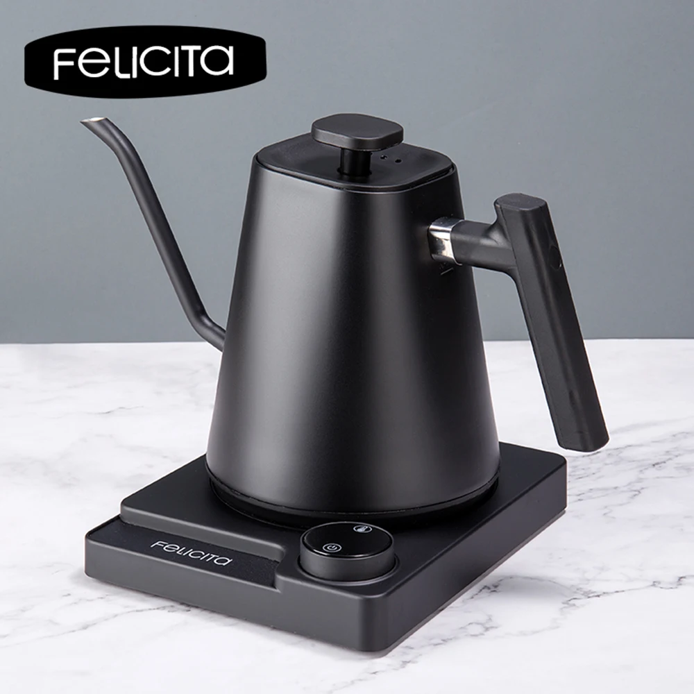 Felicita Coffee Pot Gooseneck Kettle 220V Hand-Punched Coffee Pot Instant Heating Temperature Control Kettle Pot 600ML
Felicita Coffee Pot Gooseneck Kettle 220V Hand-Punched Coffee Pot Instant Heating Temperature Control Kettle Pot 600ML