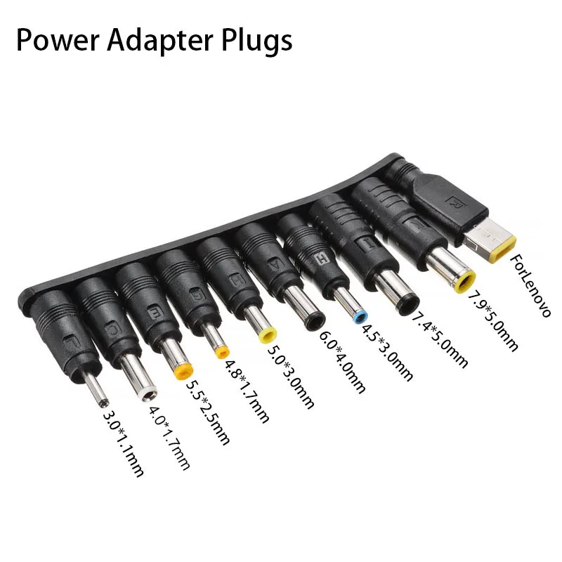 10pcs/pack Multi-type Male Jack for DC Power Supply Adapter Charger Plugs Universal Chargers Adaptor Tips For Laptop Notebook
10pcs/pack Multi-type Male Jack for DC Power Supply Adapter Charger Plugs Universal Chargers Adaptor Tips For Laptop Notebook
