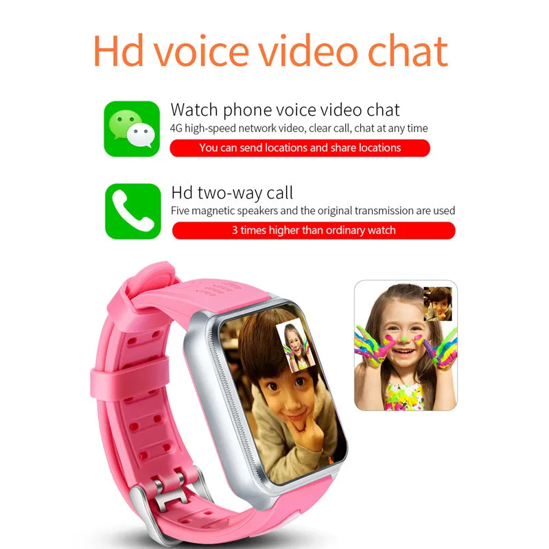 4G Детские умные часы H1 1G + 8G Android телефон с Sim картой и TF Двойная камера wifi PK Q50