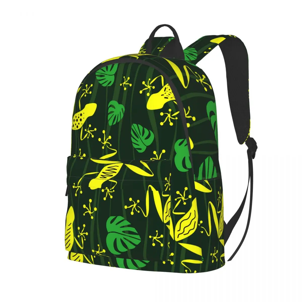 Фото Backpack School Bookbag Contour Frogs And Leaves Waves Teenger Girl Bag Bagpack | Багаж и сумки