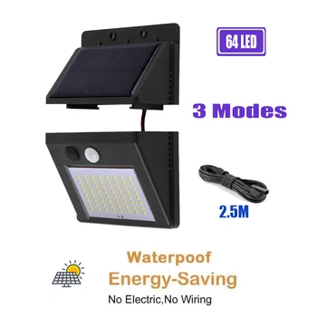Smart Solar Light PIR Motion Sensor Waterpprof 60LED 1300lm Signal lighting show 5 Working mode control use Remote Outdoor Wall
Smart Solar Light PIR Motion Sensor Waterpprof 60LED 1300lm Signal lighting show 5 Working mode control use Remote Outdoor Wall