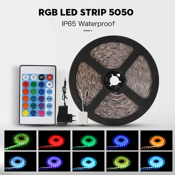 RGB LED Strip 12V LED Light Strips 5M SMD5050 IP65 Waterproof Strip Light Remote Control Light Strip LED Lights for Room
RGB LED Strip 12V LED Light Strips 5M SMD5050 IP65 Waterproof Strip Light Remote Control Light Strip LED Lights for Room