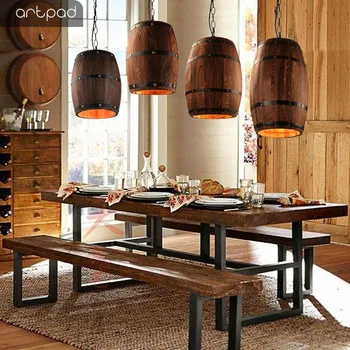 American Country Vintage Wood Wine Barrel E27 Pendant Lighting Hanging Fixture For Bar Cafe Lights Ceiling Restaurant Barrel Led
American Country Vintage Wood Wine Barrel E27 Pendant Lighting Hanging Fixture For Bar Cafe Lights Ceiling Restaurant Barrel Led